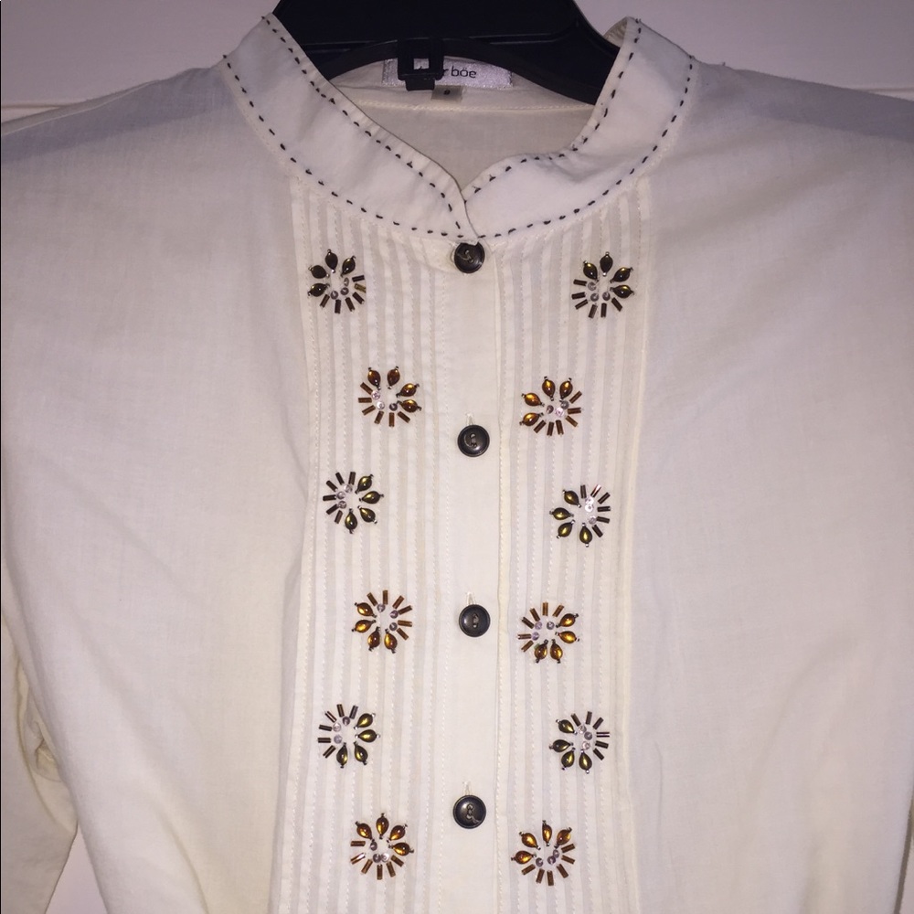 Sale Tyler Boe Beaded Long Sleeve Top Size 8